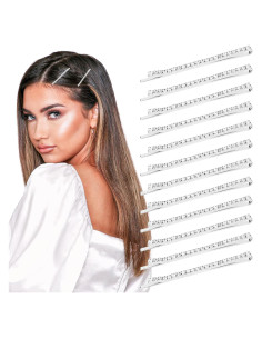 24 Pasadores de Rhinestone Plateados Amariver para Cabello