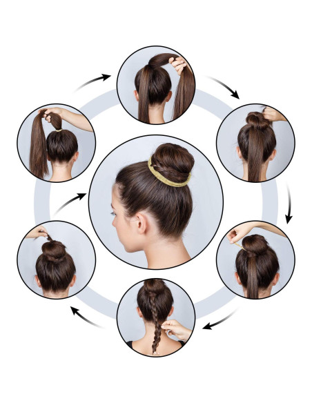 Gomas de Pelo Elásticas Sin Metal TecUnite 50 Piezas 3mm