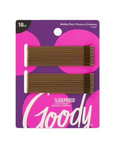 Pinzas para el Cabello Goody SlideProof 18 Unidades Marrón
