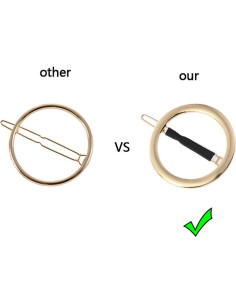 Set de 2 Clips de Pelo Geométricos GIYOMI - Oro y Plata 2