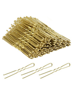 Pinzas para Cabello en U TsMADDTs 100 Pcs Doradas 6.1 cm