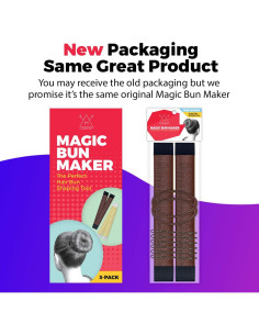 Hacedor de Moño Donut HAWWWY para Niños - Marrón 2 Piezas 2