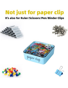 Soporte de Clips de Papel Cerámica ONTUBE Turquesa 8.4 cm 2