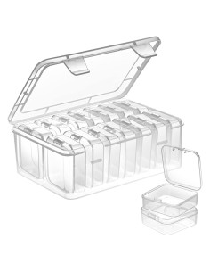 Organizadores de cuentas Mathtoxyz, 15 piezas, plástico transparente