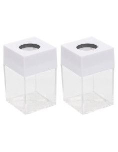 Soporte Magnético para Clips de Papel NUOBESTY Blanco 2Pcs