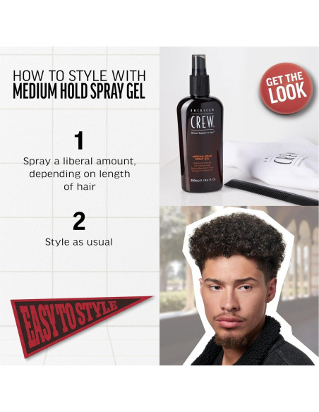 Spray Gel para Cabello American Crew 250 ml Fijación Media Spray Gel para Cabello American Crew 250 ml Fijación Media