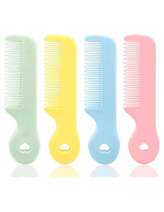 Set de 4 Peines Coloridos Jinshining para Bebés - Punta Redonda
