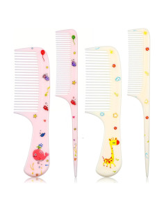 Set de Peines para Bebé Giantree 4 Piezas Rosa y Amarillo