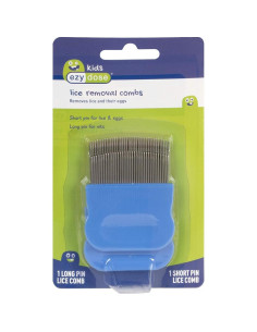 Peines Ezy Dose para Piojos y Liendres - Acero Inoxidable - 2 Piezas 2