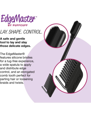Cepillo de Bordes PuffCuff Edgemaster para Cabello Texturizado