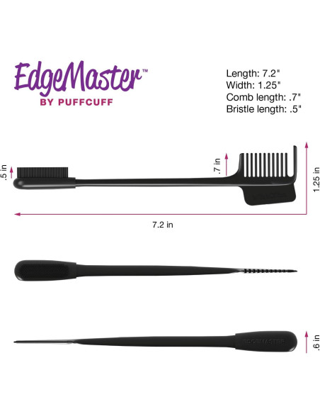 Cepillo de Bordes PuffCuff Edgemaster para Cabello Texturizado Cepillo de Bordes PuffCuff Edgemaster para Cabello Texturizado