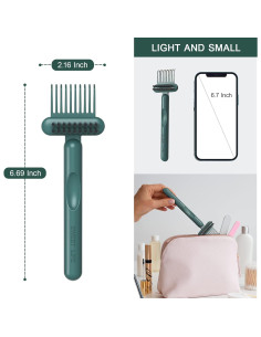 Limpiador de Cepillos 2-en-1 RHOS Verde - Peine y Espejo 2