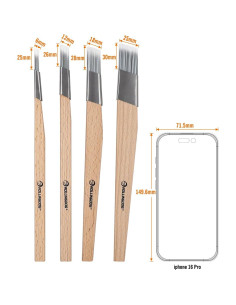 Juego de Brochas de Pintura ROLLINGDOG - 4 Tamaños para Detalle 2