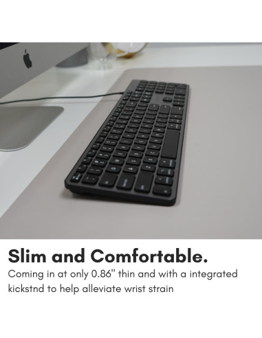 Teclado Retroiluminado Macally AMA0950 - 107 Teclas USB