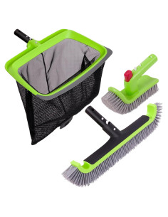 Kit de Limpieza de Piscina Sepetrel - Red de Skimmer y Cepillo 44.5 cm