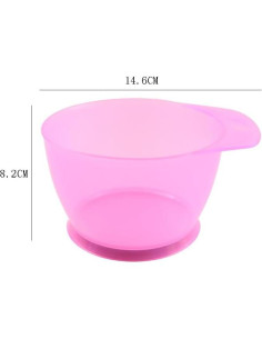 4 Tazones para Color de Cabello Lasenersm Rosa Transparente 2