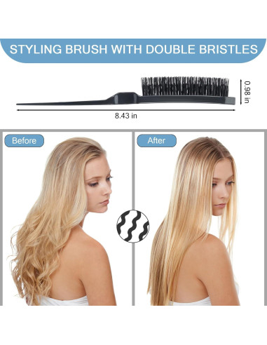 Cepillo para Teasing SIMPOR HF0005 Negro con Cerdas de Nylon