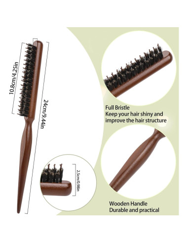 Cepillo de Teasing Sliverdew de Jabalí y Nylon 24cm