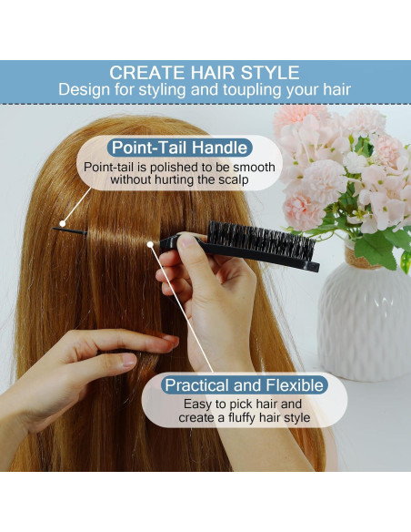 Cepillo para Teasing SIMPOR HF0005 Negro con Cerdas de Nylon