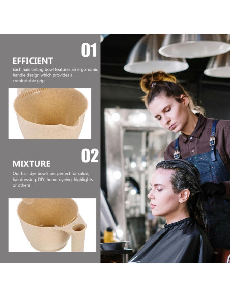 Cuencos de Mezcla para Tinte de Cabello MERRYHAPY 2 Pcs Antideslizantes Cuencos de Mezcla para Tinte de Cabello MERRYHAPY 2 Pcs Antideslizantes