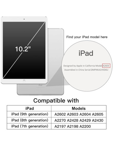 Funda Rotativa JETech para iPad 9/8/7 10.2" Oro Rosa