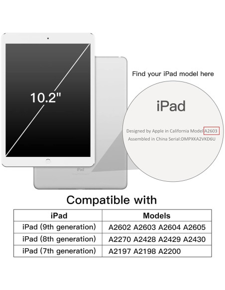 Funda Rotativa JETech para iPad 9/8/7 10.2" Oro Rosa