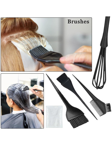 Kit de Coloración de Cabello JunKuJK 20 Piezas Reutilizable Kit de Coloración de Cabello JunKuJK 20 Piezas Reutilizable