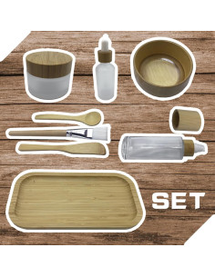 Juego de Cuencos de Bambú para Mascarillas 8 Piezas BEECO 2