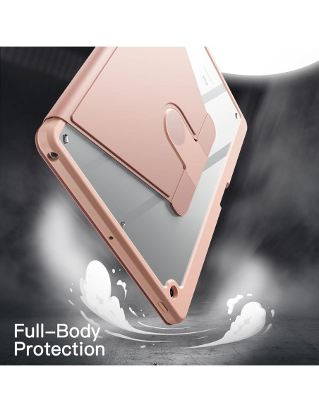 Funda Rotativa JETech para iPad 9/8/7 10.2" Oro Rosa