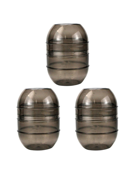 Kit de 3 Tazas de Mezcla para Tinte de Cabello LALAFINA