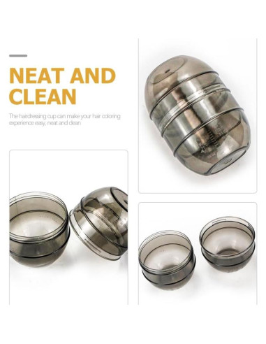 Kit de 3 Tazas de Mezcla para Tinte de Cabello LALAFINA