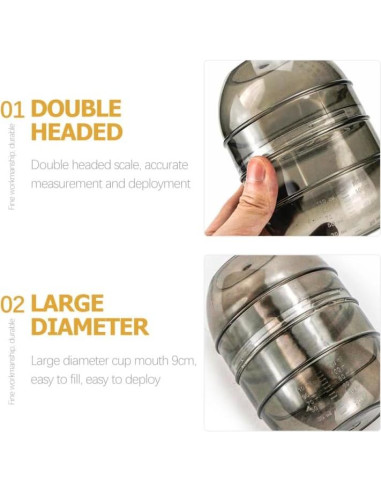 Kit de 3 Tazas de Mezcla para Tinte de Cabello LALAFINA