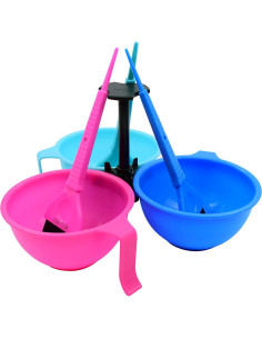 Caddy Colortrak para Tinte de Cabello con 3 Bowls y Pinceles 2