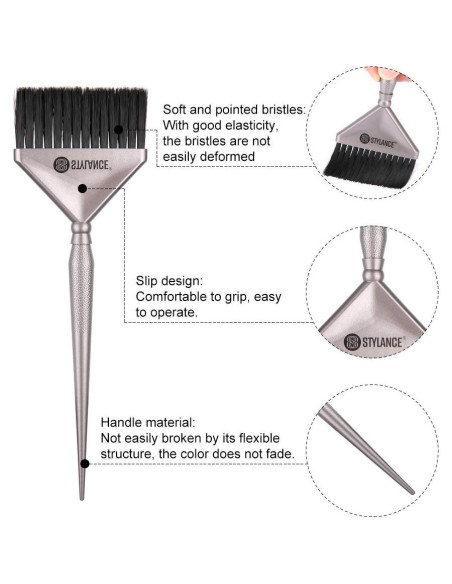 Juego de Brochas para Color de Cabello Pro Barber - 3 Piezas