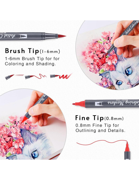 Set de 12 Marcadores de Acuarela TOSHARE con Pincel de Agua Set de 12 Marcadores de Acuarela TOSHARE con Pincel de Agua