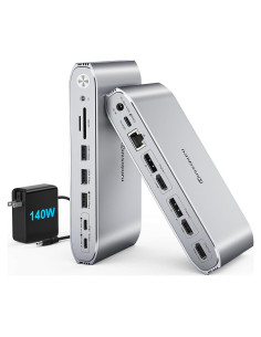 Estación de Acoplamiento Minisopuru Triple Monitor 140W 3xHDMI