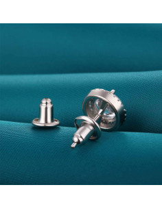 Cierres de Aretes Catinee Oro Blanco 14k Hipoalergénicos 6pcs 2