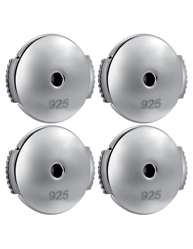 Respaldo de Aretes Jiahanzb Oro Blanco 18K Hipoalergénico 2 Piezas