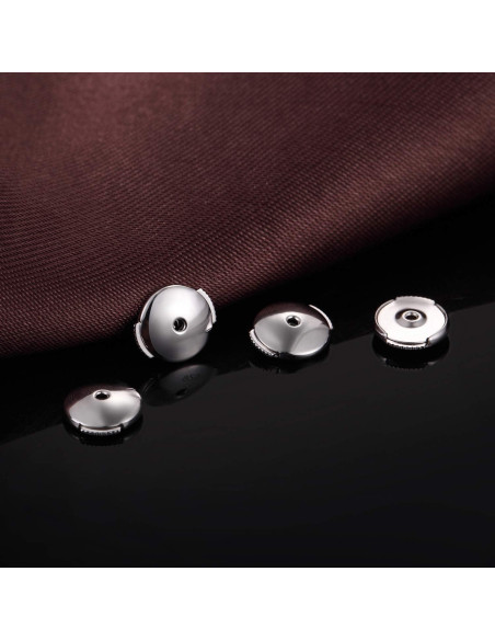 Respaldo de Aretes Jiahanzb Oro Blanco 18K Hipoalergénico 2 Piezas