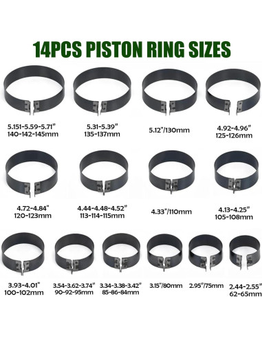 Juego de Herramientas Socpuro para Anillos de Pistón 62-145mm