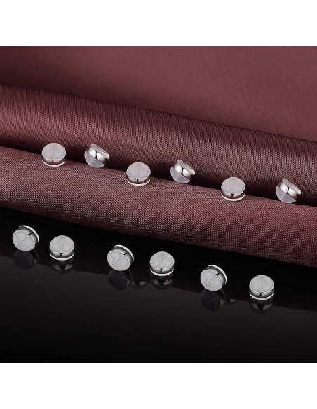 Respaldo de Aretes de Silicona DELECOE 12 Piezas Oro Blanco Respaldo de Aretes de Silicona DELECOE 12 Piezas Oro Blanco