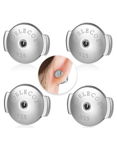 Resortes de Pendientes DELECOE Plata Esterlina 925 Oro 18K