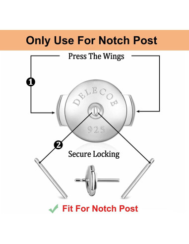 Resortes de Pendientes DELECOE Plata Esterlina 925 Oro 18K