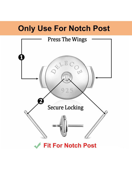 Resortes de Pendientes DELECOE Plata Esterlina 925 Oro 18K