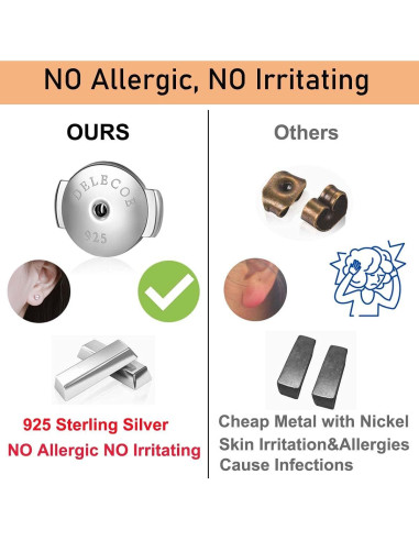 Resortes de Pendientes DELECOE Plata Esterlina 925 Oro 18K