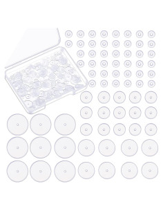 Hicarer 200 Pcs Soporte de Silicona para Pendientes 3-9 mm