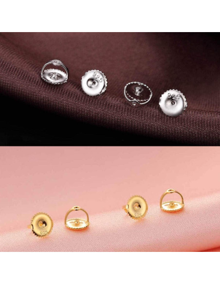 Tornillos de Respaldo para Aretes DELECOE 14K Oro 2 Pairs Tornillos de Respaldo para Aretes DELECOE 14K Oro 2 Pairs