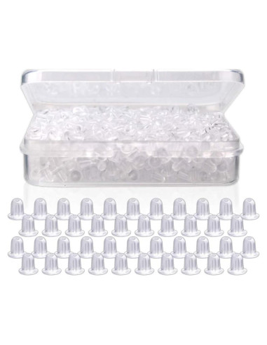 Respaldo de Arete Clutch Yalis 1200 Piezas Silicona 5 mm