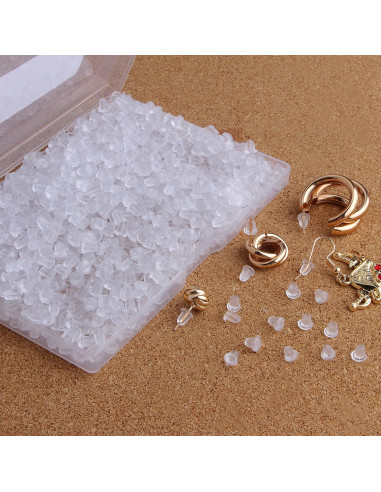 Respaldo de Arete Clutch Yalis 1200 Piezas Silicona 5 mm