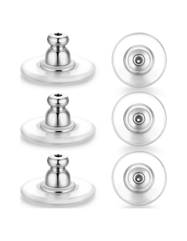 6 Piezas Respaldo de Aretes Grandes Formulen 12mm Hipoalergénico